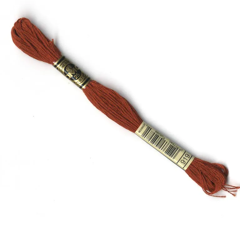 DMC Embroidery Thread - Brown Colour 919 