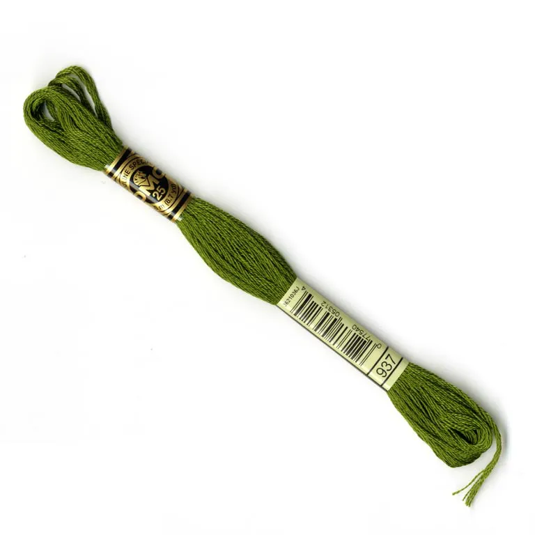 DMC Embroidery Thread - Green Colour 937