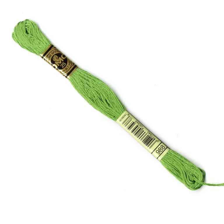 DMC Embroidery Thread - Green Colour 988