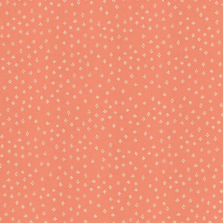 Quilting Fabric - Dots Clusters on Coral from Heirloom by Alexia Abegg for Ruby Star Society RS 4030-11