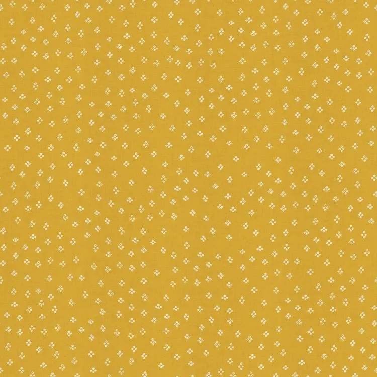 Quilting Fabric - Dots Clusters on Mustard Yellow from Heirloom by Alexia Abegg for Ruby Star Society RS 4030-17