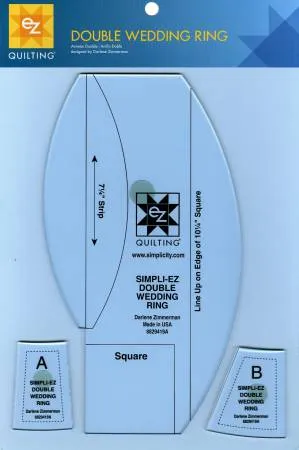 Patchwork & Quilting Ruler - Double Wedding Ring by Darlene Zimmerman for eZ Quilting 8829419