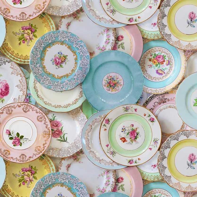 Quilting Fabric - Vintage Saucers in Pretty Pastels from Tea for Two by Northcott Studio for Northcott DP24896 10