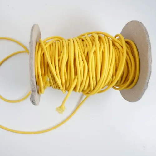 Elastic - 2mm Round Elastic Yellow