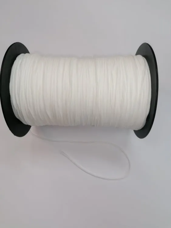 Elastic - 3mm Round Soft Elastic White