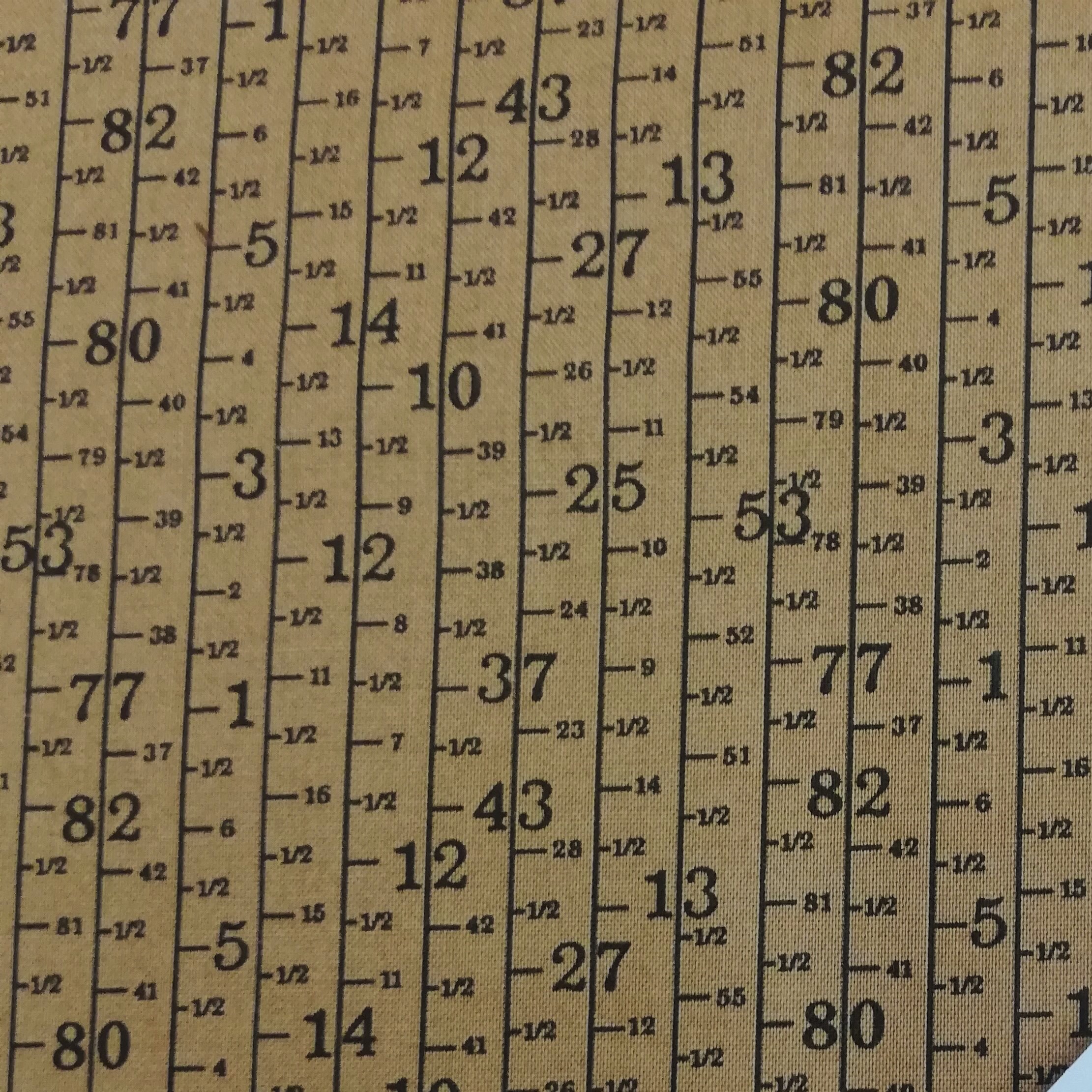 Quilting Fabric - Ruler on Brown from Elementary by Sweetwater for Moda Fabric 