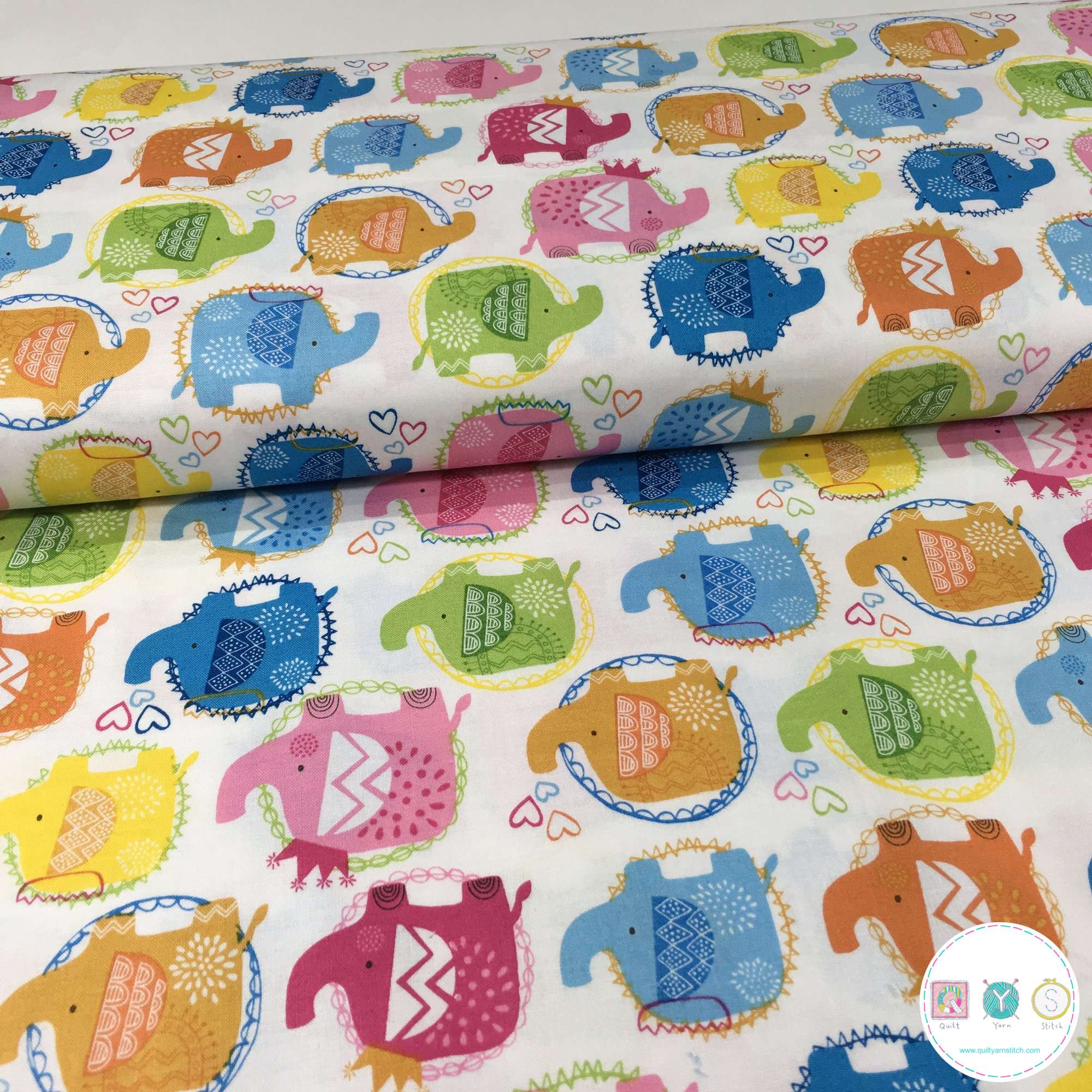 ellie-elephant-colourful-100-cotton-by-makower-fabrics-patchwork-quilting-quilt