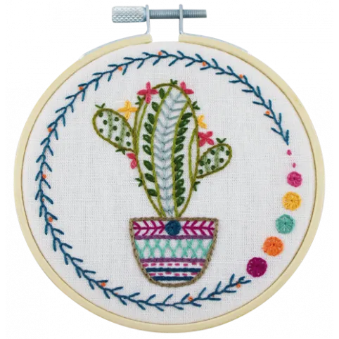 Embroidery Kit - Joli Cactus  by Un Chat dans L'aiguille