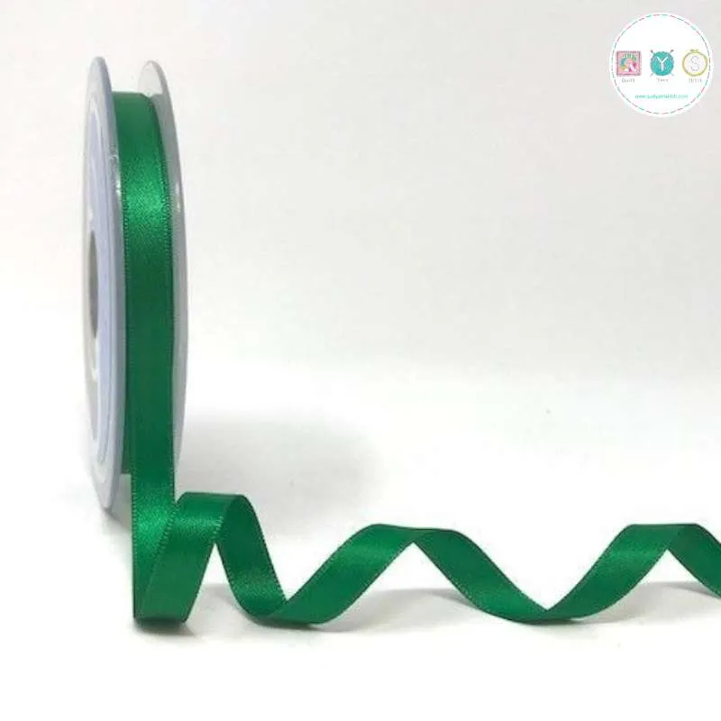  8mm Satin Ribbon in Emerald Green