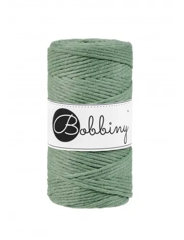 Macrame Cord 3mm in Eucalyptus Green by Bobbiny