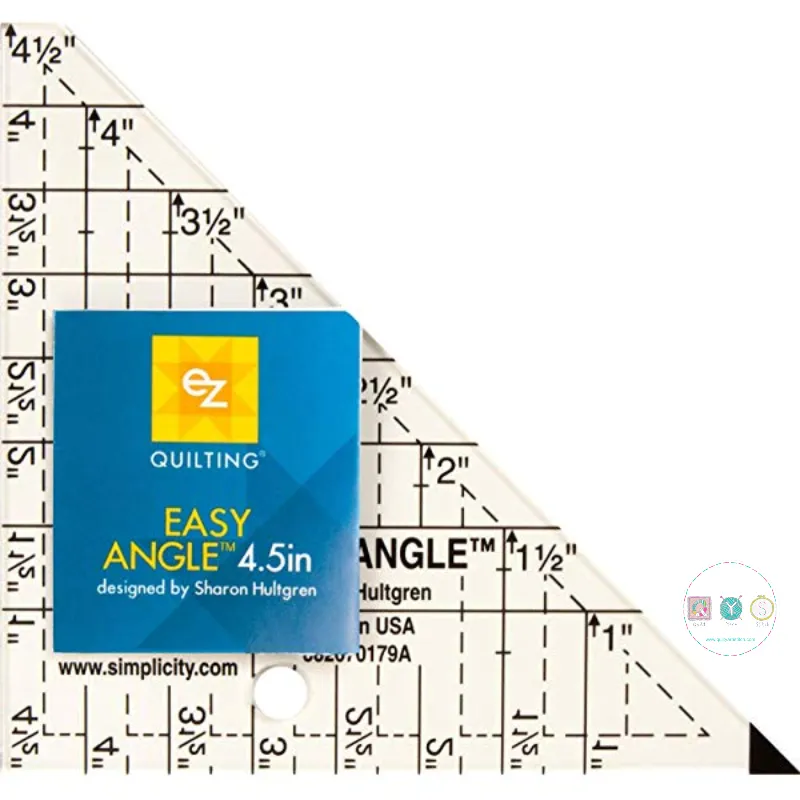 Patchwork & Quilting Ruler - 4.5" Easy Angle Triangle by Sharon Hultgren for eZ Quilting 882670179