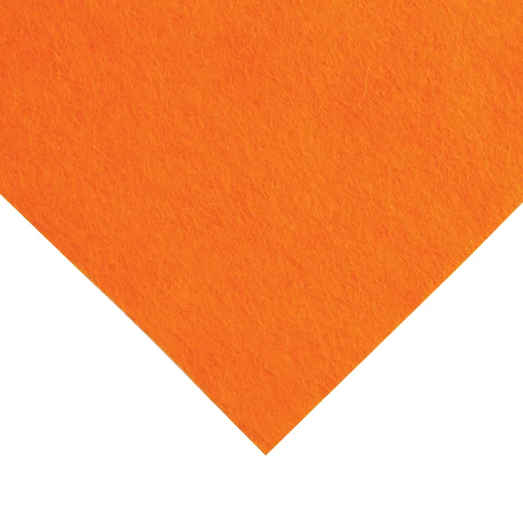 Wool Blend Felt Sheet in Tango Orange 122