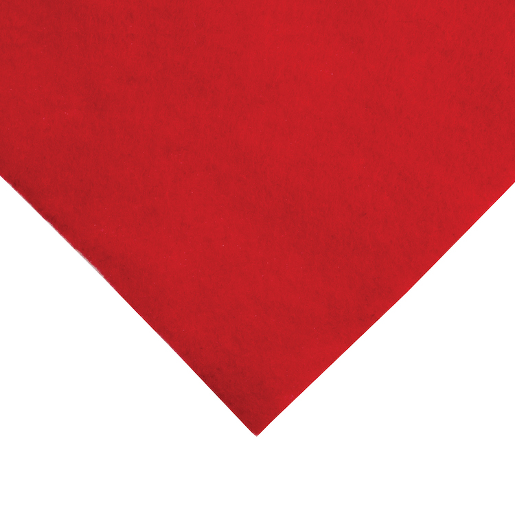 Wool Blend Felt Sheet in Red 126