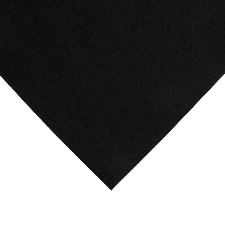Wool Blend Felt Sheet in Black 148
