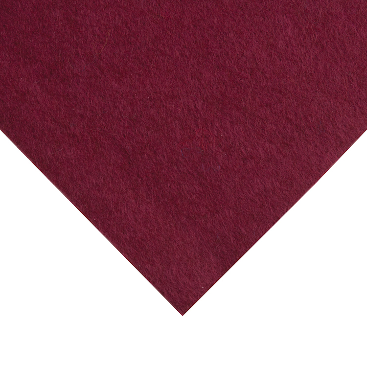 Wool Blend Felt Sheet in Garnet Maroon Red 196