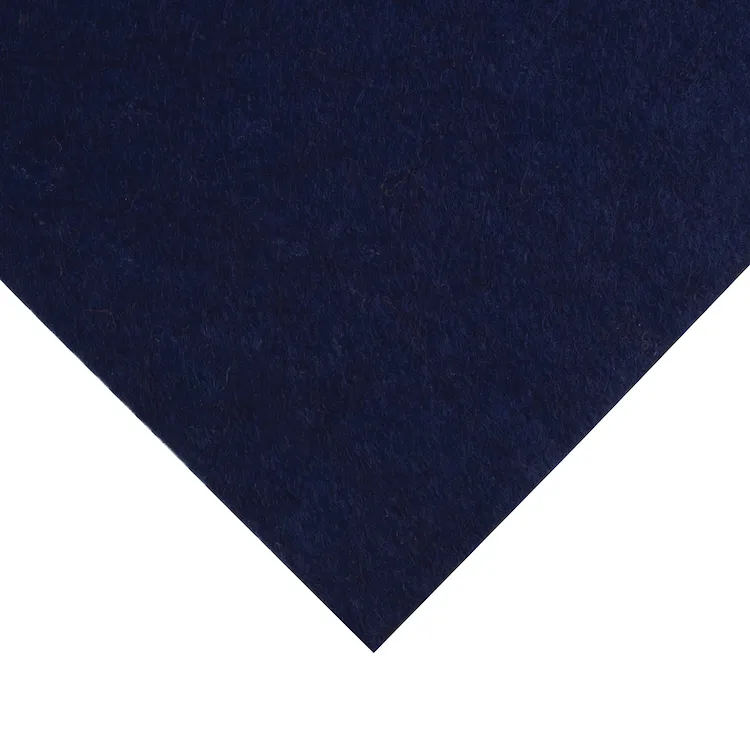 Wool Blend Felt Sheet in Midnight Navy Blue 6328