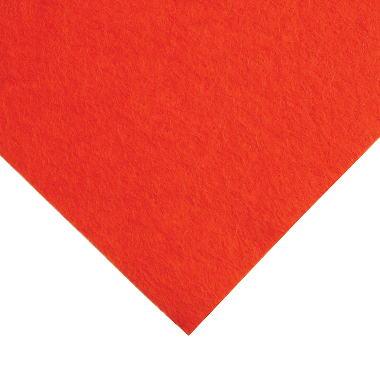 Wool Blend Felt Sheet in Hot Sahara Orange 6336