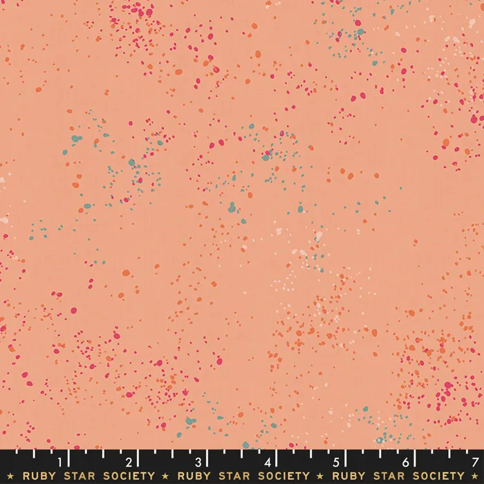 Quilting Fabric -Ruby Star Society Speckled in Peach Colour RS5027 32