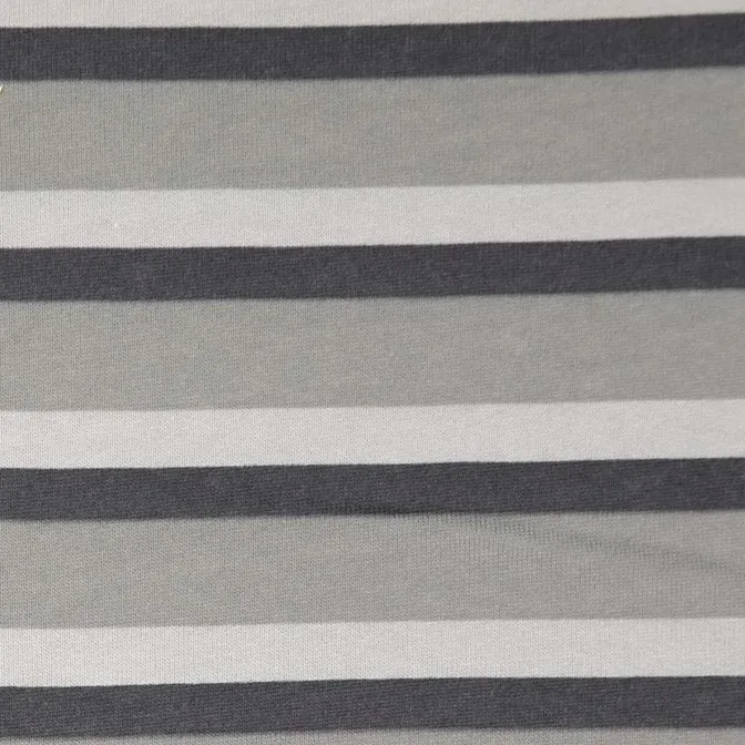 Grey Stripey Brushed Sweatshirt Fabric