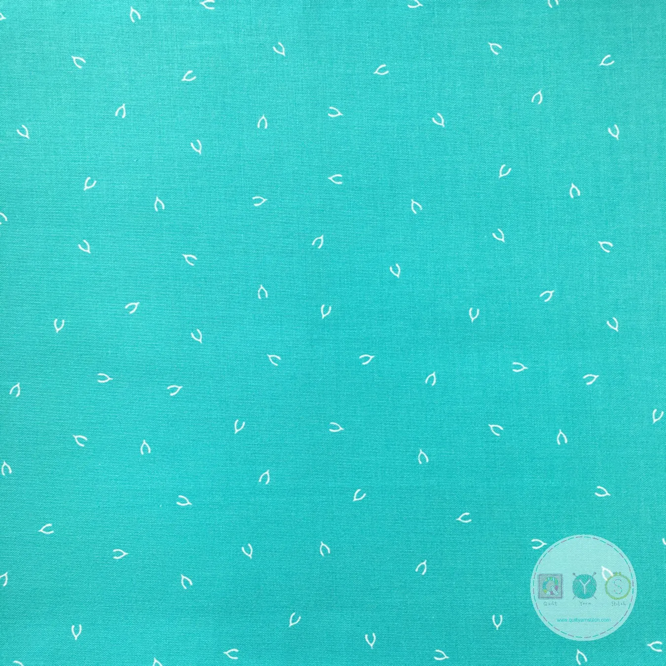 Quilting Fabric - Wishbone on Teal from Lucky Charms by Ghazal Razazi for Figo 92000 64