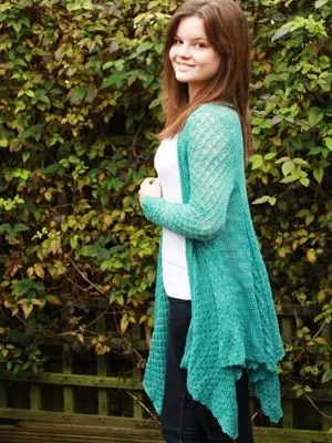 Fyberspates - Flavya Pattern - Ladies Lace Cardigan - Knitting Pattern