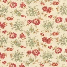 Quilting Fabric - Flowers on Cream from Larkspur by 3 Sisters for Moda 4410411