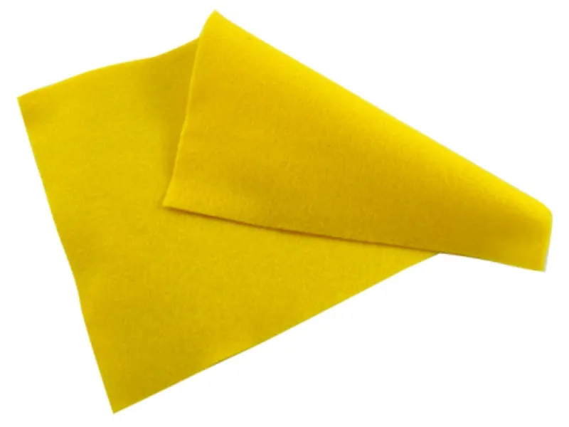 Yellow Felt Sheet  - 12" Square - 30cm Square - Crafting Felt