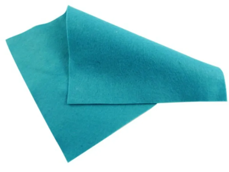 Turquoise Felt Sheet  - 12" Square - 30cm Square - Crafting Felt