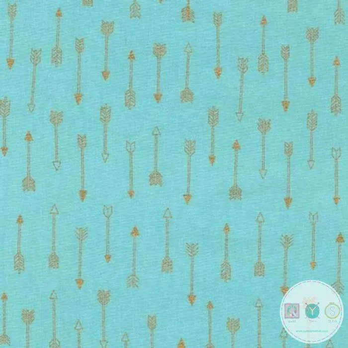 Quilting Fabric - Mint Arrow Flight from Catching Dreams by Michael Miller Fabrics CM7739-Mist-D