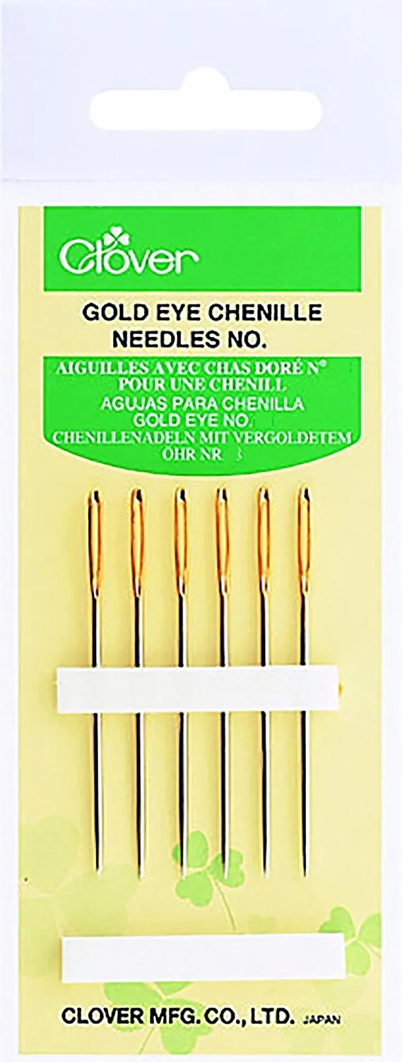 ND059 -Clover Chenille Needles - Gold Eye - No.22 - Nickel Plated - Sewing Needles