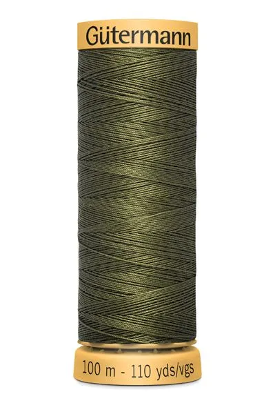 Gutermann Sew All Thread - Army Green 100% Cotton Colour G424 