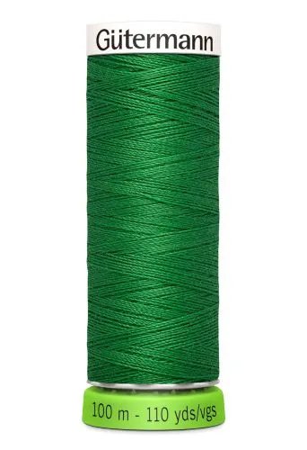 Gutermann Sew All Thread - Bright Green Recycled Polyester rPET Colour 396