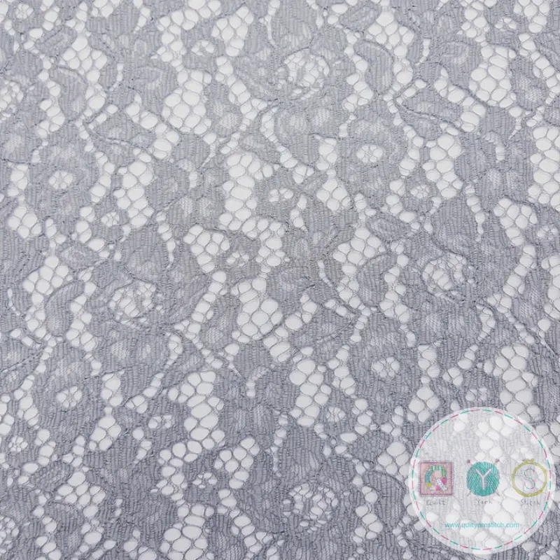 Corded Lace Fabric - Silver