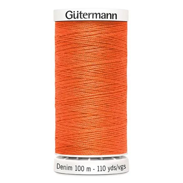 Gutermann Denim Thread -  Bright Orange Colour 2165