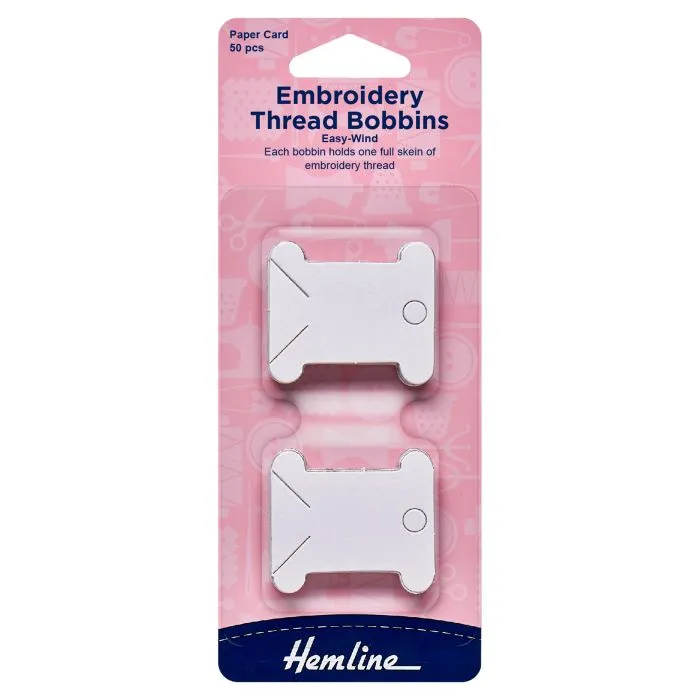 Embroidery Thread Card Bobbins by Hemline