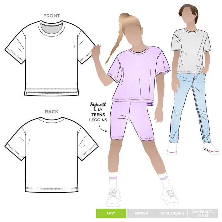 Style Arc - Hayden Teen's Tee Sewing Pattern