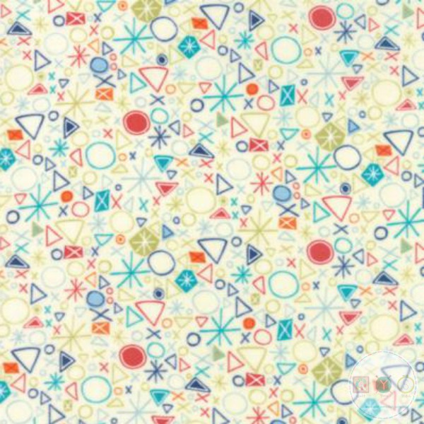 Quilting Fabric - Colourful Shapes from Hello World by Abi Hall for Moda 35304 11