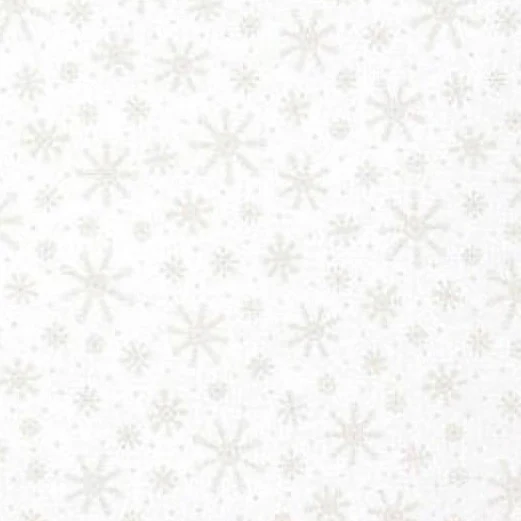 Quilting Fabric - Snowflakes White on White from Muslin Mates by Moda 9929-11