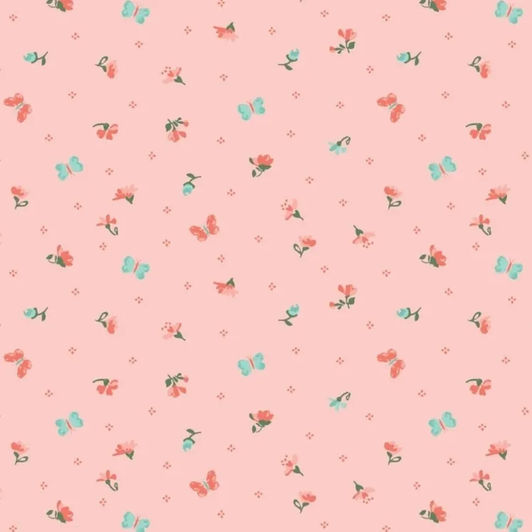 Quilting Fabric - Harriet Floral on Pink from The Nottingham by Laura Ashley for Camelot 7140803 04