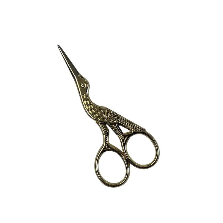 Gold Stork Embroidery Scissors