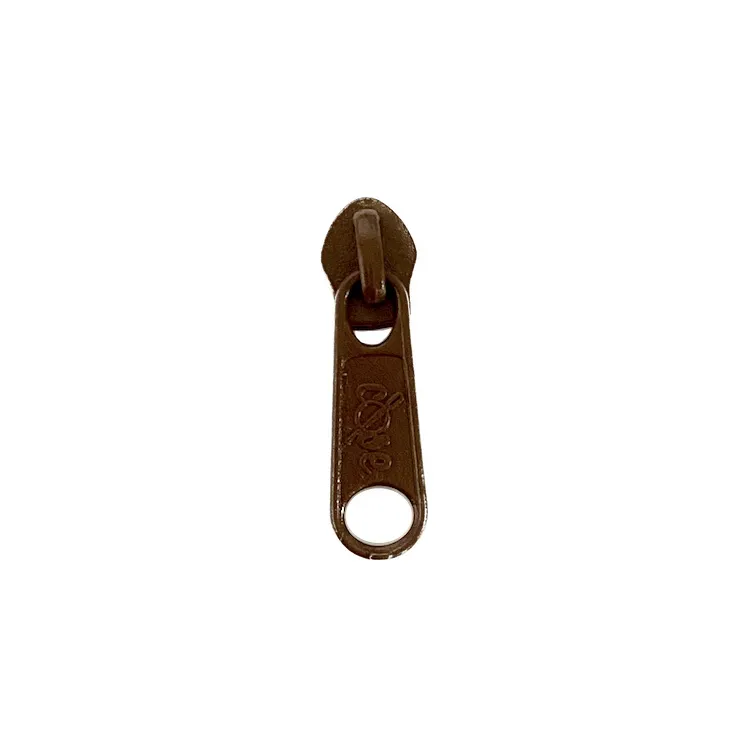 No 5 Russet Brown Long Zipper Pull