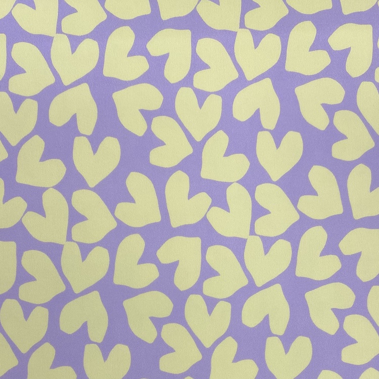 SPF 50 Swimwear Fabric with Yellow Hearts on Grey