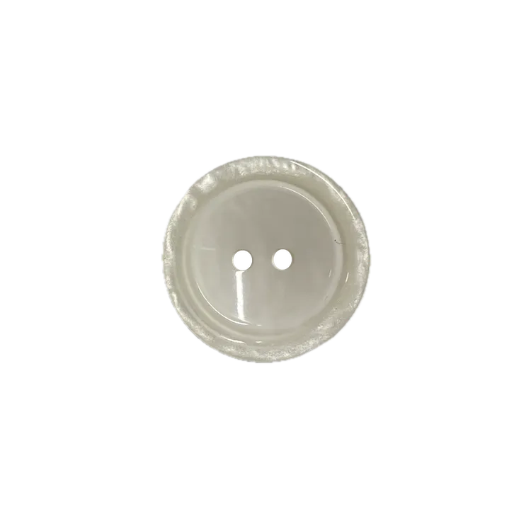 Buttons - 23mm Plastic Cream with Rim