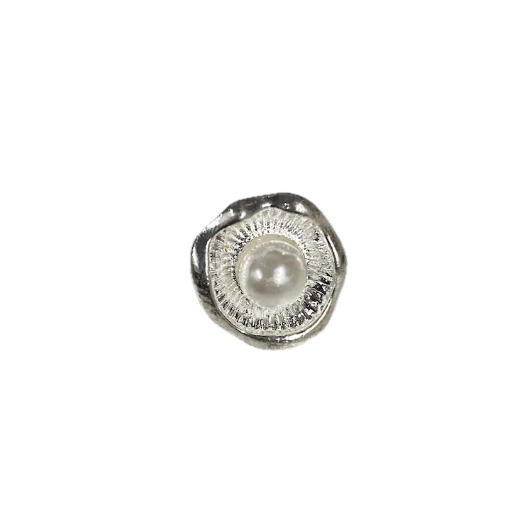 Buttons - 12.5mm Metal Shank with Pearl Centre 