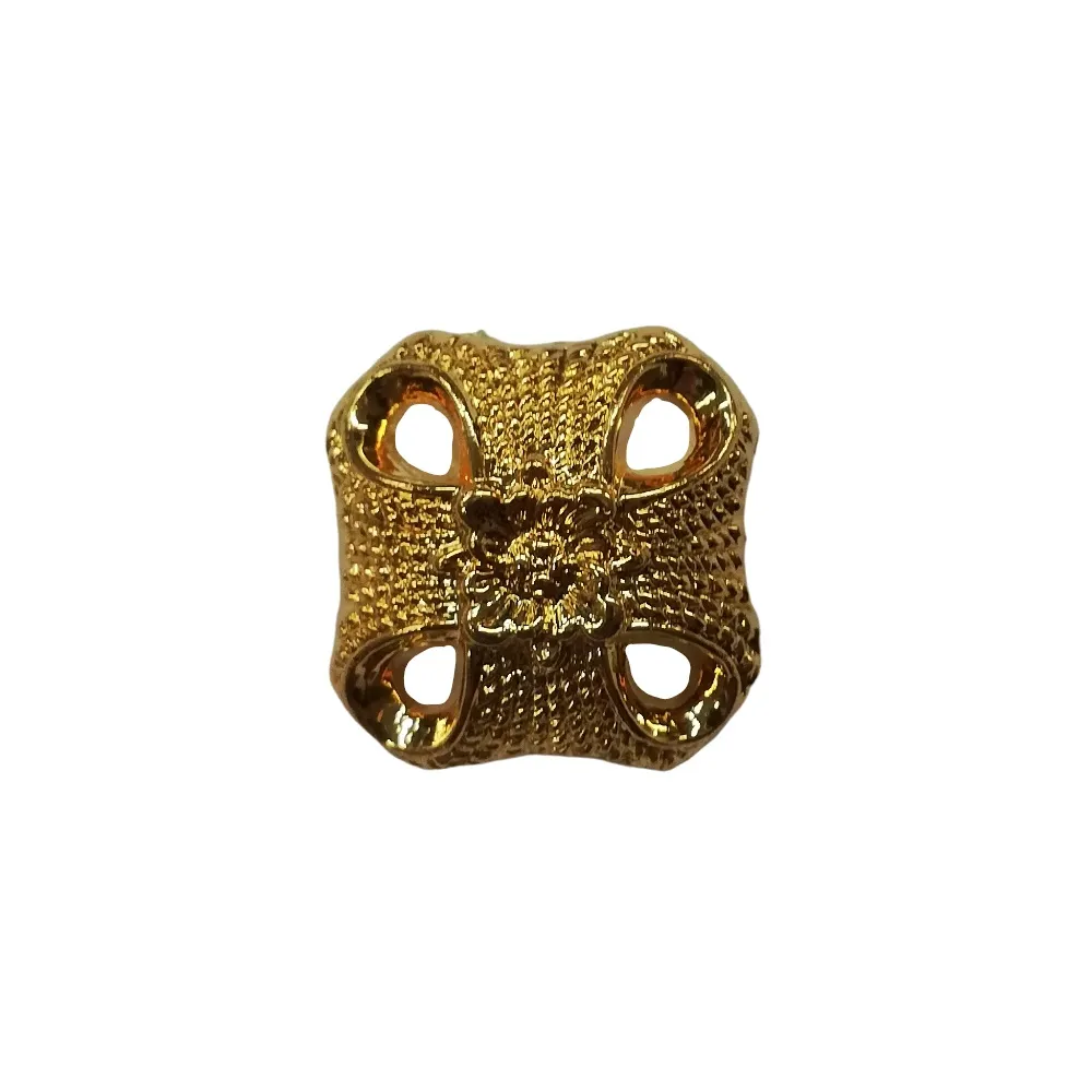 Buttons - 20mm Decorative Gold Plastic