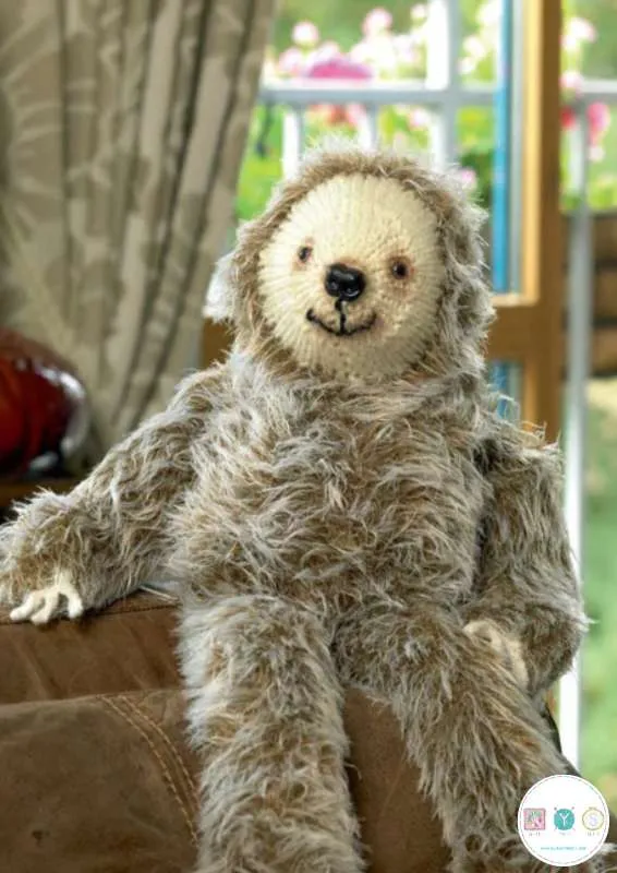 James C. Brett - Laid Back Larry The Sloth - Childrens Novelty Knitting Pattern - JB282