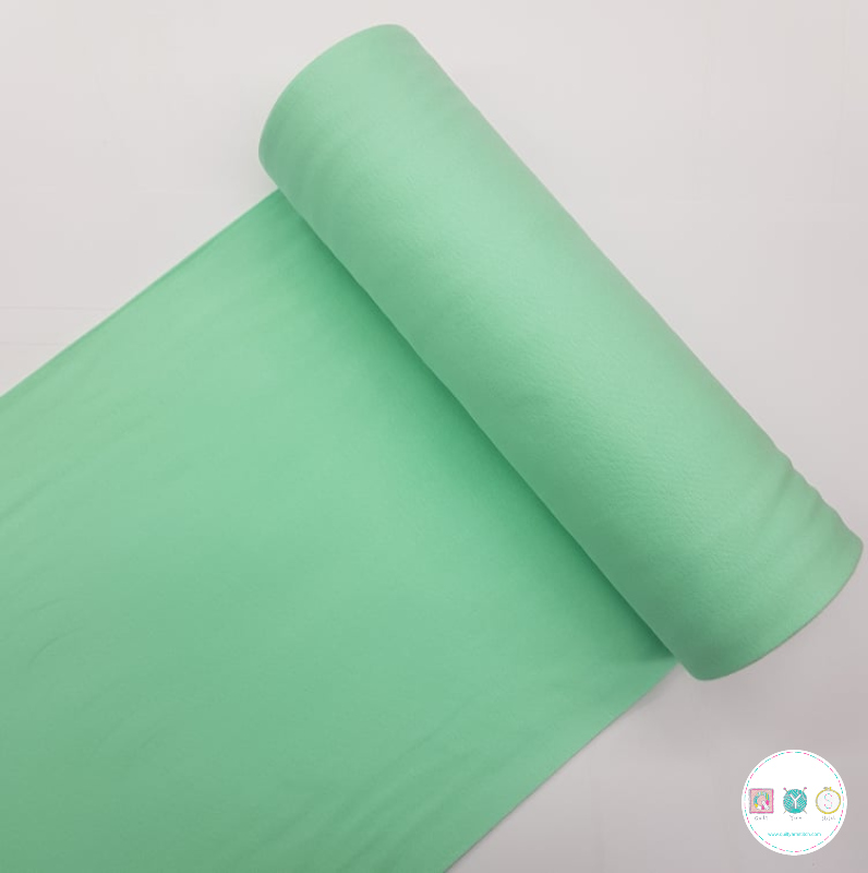 Cotton Jersey Fabric Tube in Mint Green Quilt Yarn Stitch