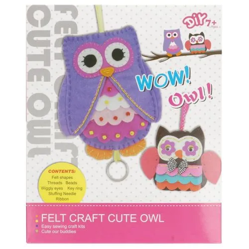 Children's Sewing Kit - Owl Keyring