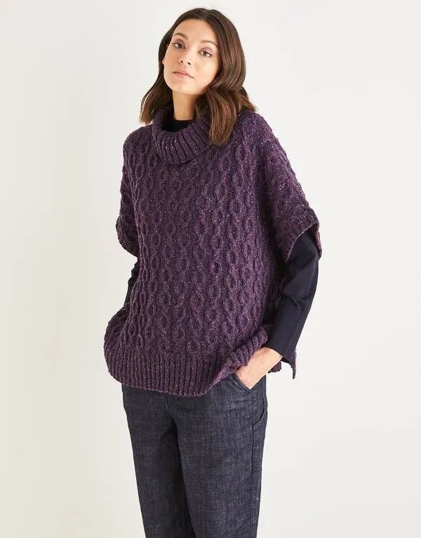 Knitting Pattern by Sirdar - Haworth Tweed Poncho 10148