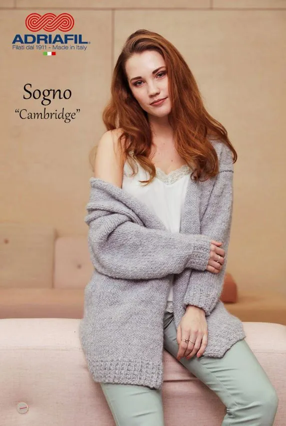 Knitting Pattern - Chunky Slouchy Cardigan by Adriafil - Cambridge